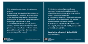 Comunicado del CIN del pasado