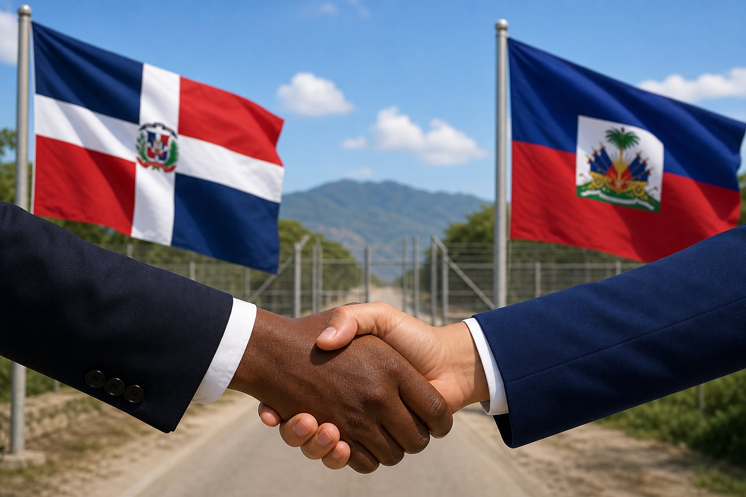 Un estrechamiento de manos simboliza el acuerdo entre República Dominicana y Haití para reforzar la cooperación fronteriza y migratoria. (Imagen Ilustrativa Infobae)