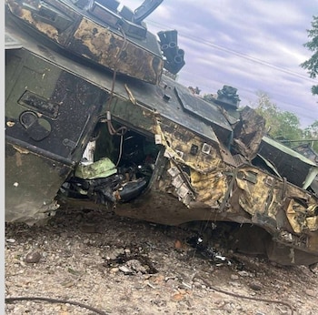 Así quedó el vehículo blindado