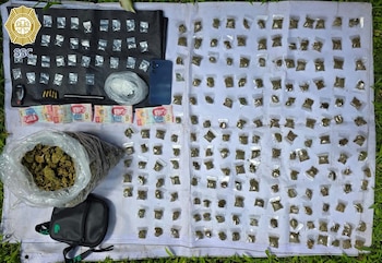 Drogas aseguradas a "El Pary" tras su detención. Crédito: SSC