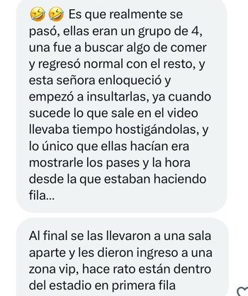 Una amiga de la afectada