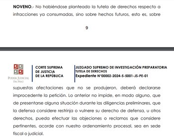 Poder Judicial señaló que no