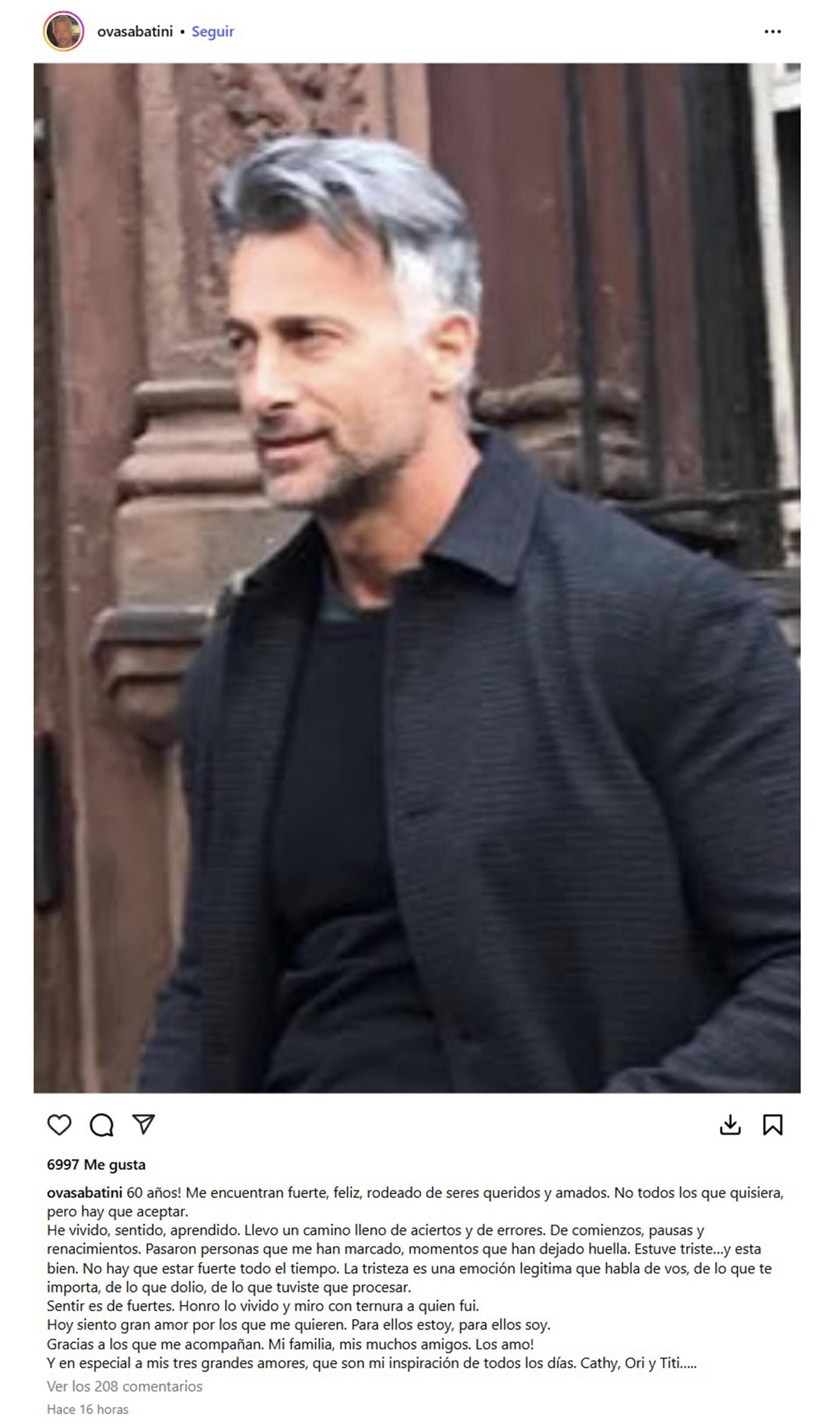 Ova Sabatini y sus palabras en el día de su cumpleaños