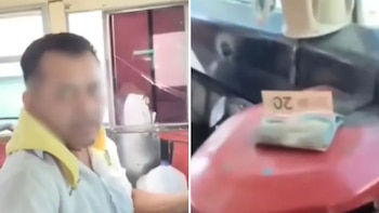 Chofer arroja a estudiante desde