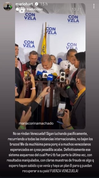 Mario Hart pide a Venezuela