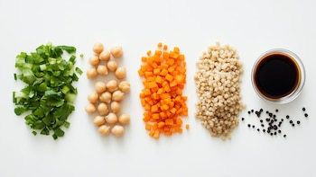 Ensalada de garbanzos rostizados, una