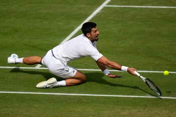 Novak Djokovic durante la final