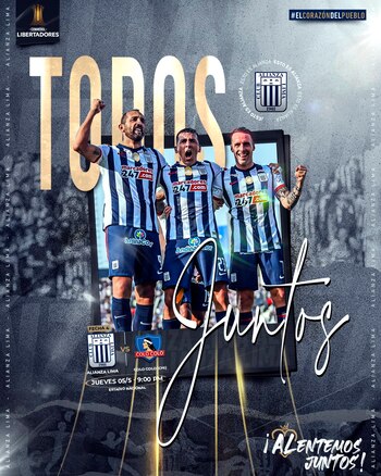 El 'banner' de Alianza Lima previo al duelo con Colo Colo por Copa Libertadores 2022.