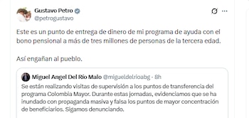El presidente Gustavo Petro se refirió a propaganda de Abelardo de la Espriella que contendría información falsa - crédito @petrogustavo/X