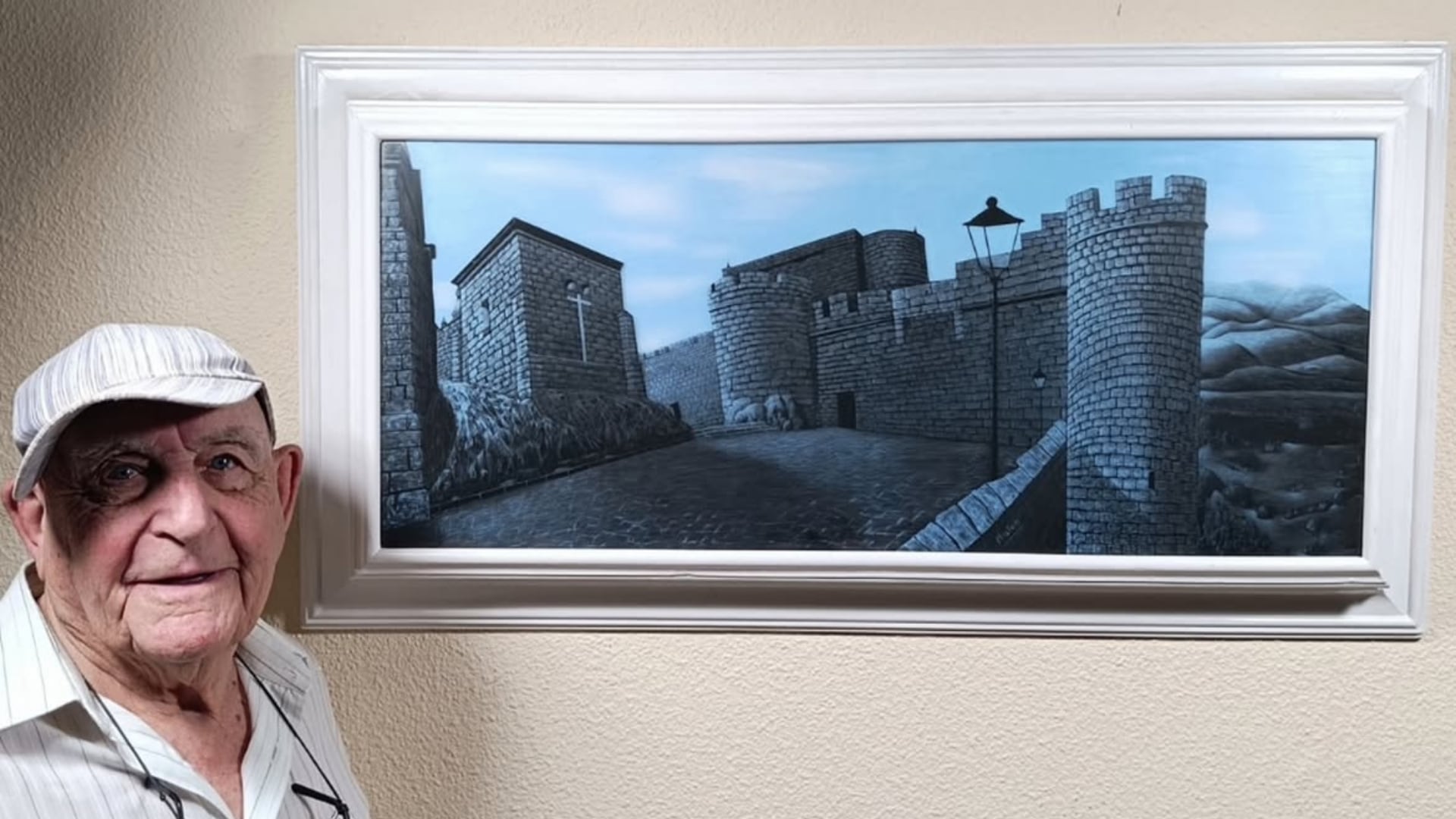 Fortaleza de Puebla de Sanabria a grapel hecha por José Antonio Mateo Flórez (@cuadrosgrapel)