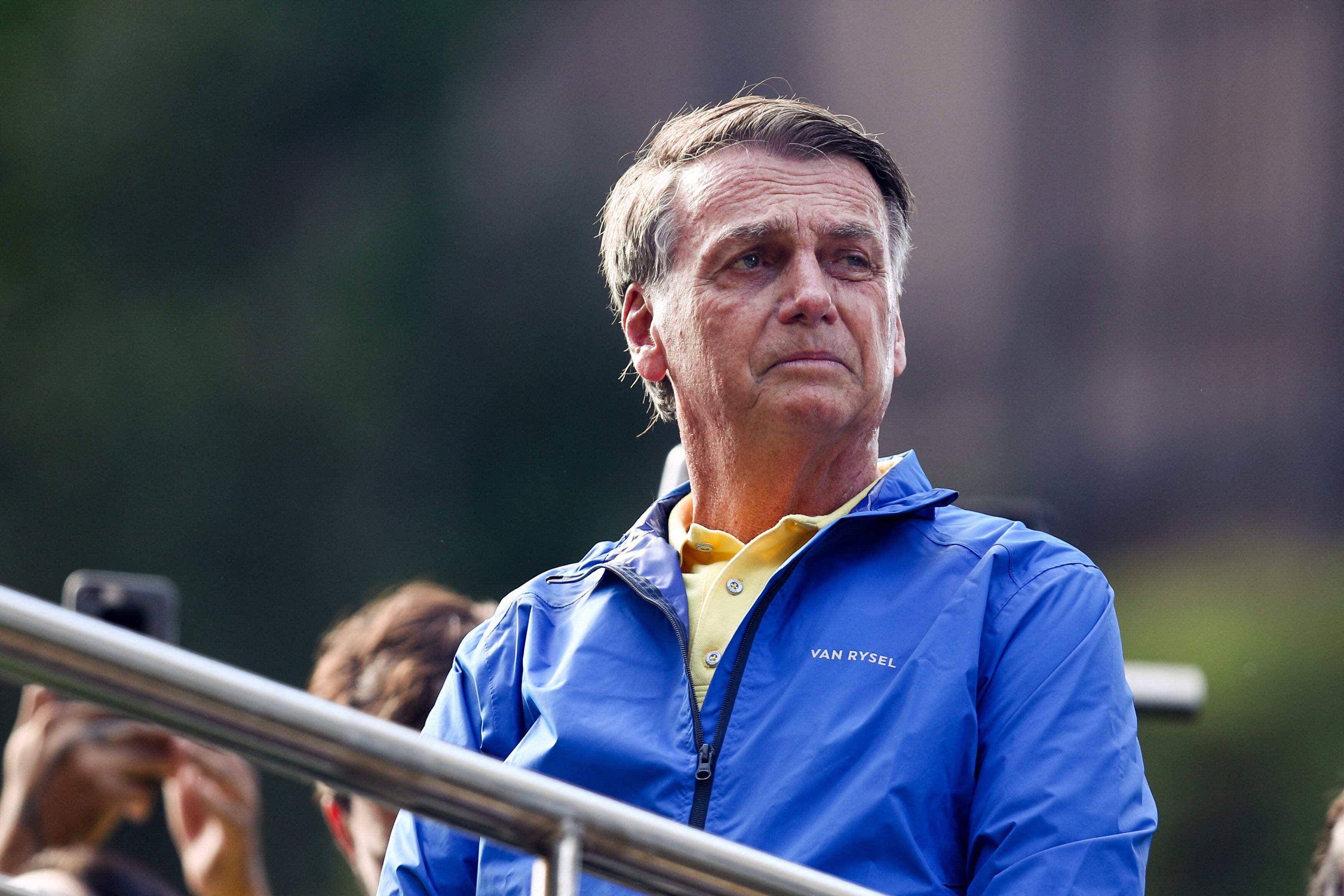 El expresidente brasileño Jair Bolsonaro asiste a una manifestación en su apoyo, antes de su juicio en el Supremo Tribunal Federal, en Sao Paulo, Brasil, el 29 de junio de 2025 (REUTERS/Jean Carniel)