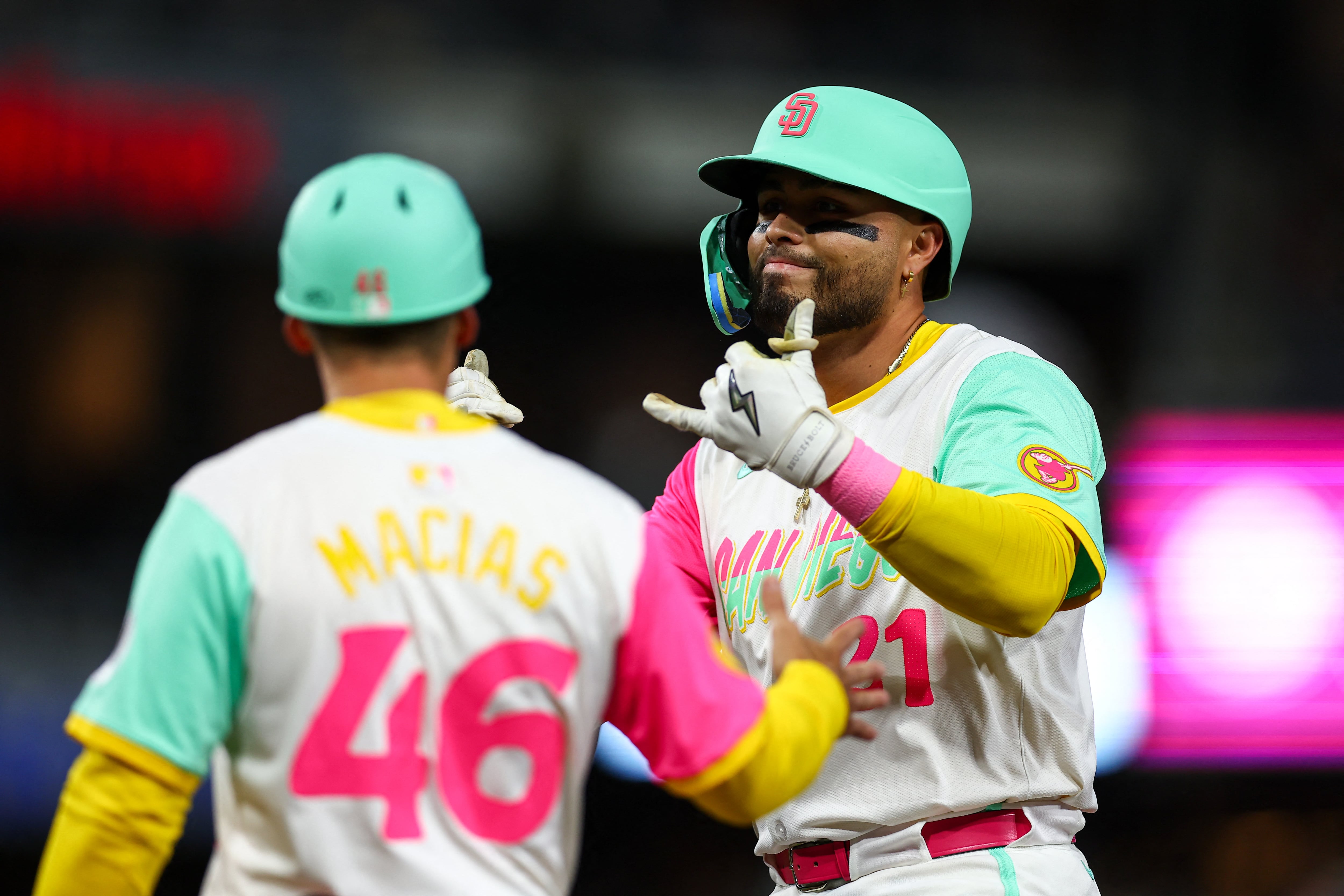 La competencia de Fernando Tatis Jr., Ramón Laureano y Jackson Merrill reduce las posibilidades de Ornelas en el outfield de los Padres. (Foto: Chadd Cady-Imagn Images)