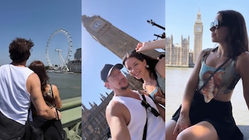 Nicolás Vázquez y Dai Fernández de vacaciones en Londres: paseo por el Támesis, el Soho y una noche de teatro en el West End