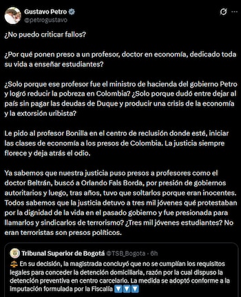 El jefe de Estado colombiano