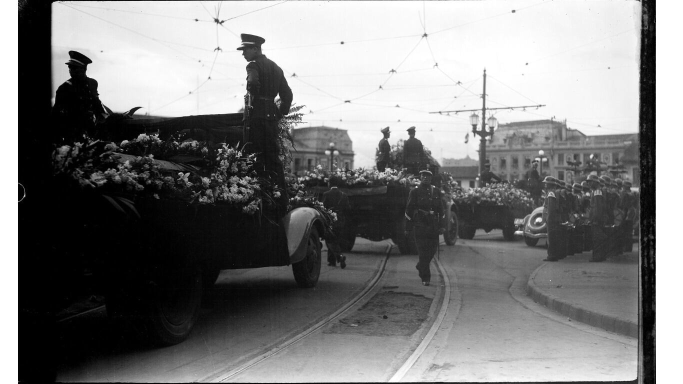 Funeral de las víctimas de la catástrofe aérea en el Campo Santa Ana, 1938 - crédito Fotos Antiguas Bogotá y Colombia / Facebook