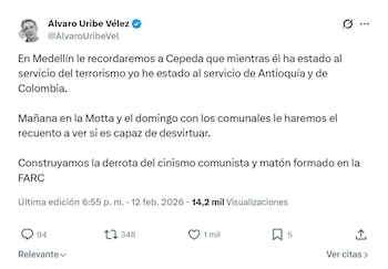 Con este mensaje en X,