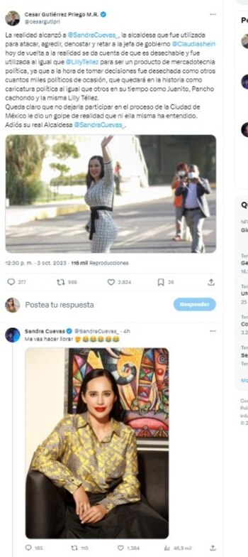 Sandra Cuevas aseguró que la