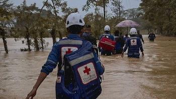 La Cruz Roja Colombiana desplegó