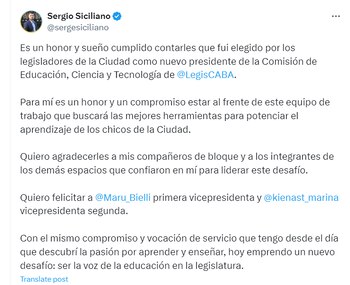 "Es un honor y sueño
