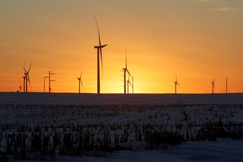 Una granja eólica en Latimer,