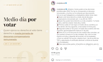 crédito @cindylaboral/IG