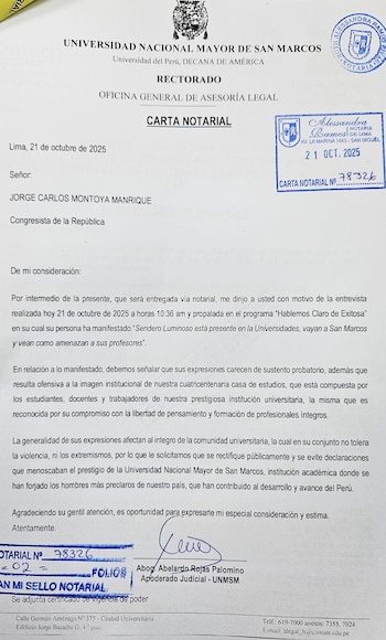 Carta notarial de San Marcos