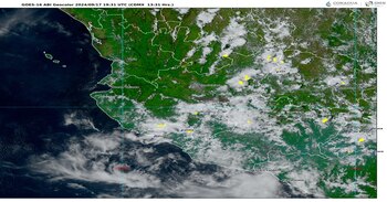 Imágen 2:GOES-16 ABI, GEOCOLOR 13:31