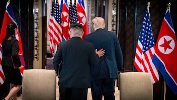 Trump con el líder norcoreano,