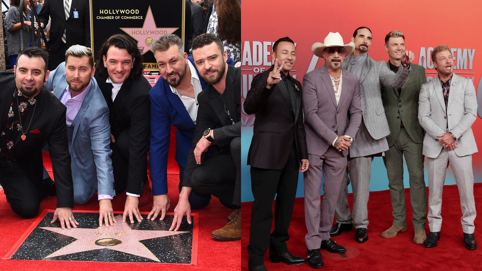 La colaboración de Backstreet Boys y NSYNC está cada vez más cerca. (Créditos: REUTERS/Kaylee Greenlee Beal. Jordan Strauss/Invision/AP)
