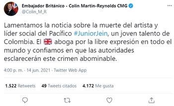 El embajador británico, Colin Martin-Raynolds,