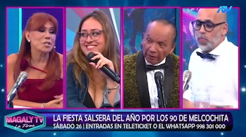 Melcochita y Heidy Amado: joven pareja del artista revela cómo viven su relación y responde sobre su intimidad. Captura: Magaly TV La Firme.