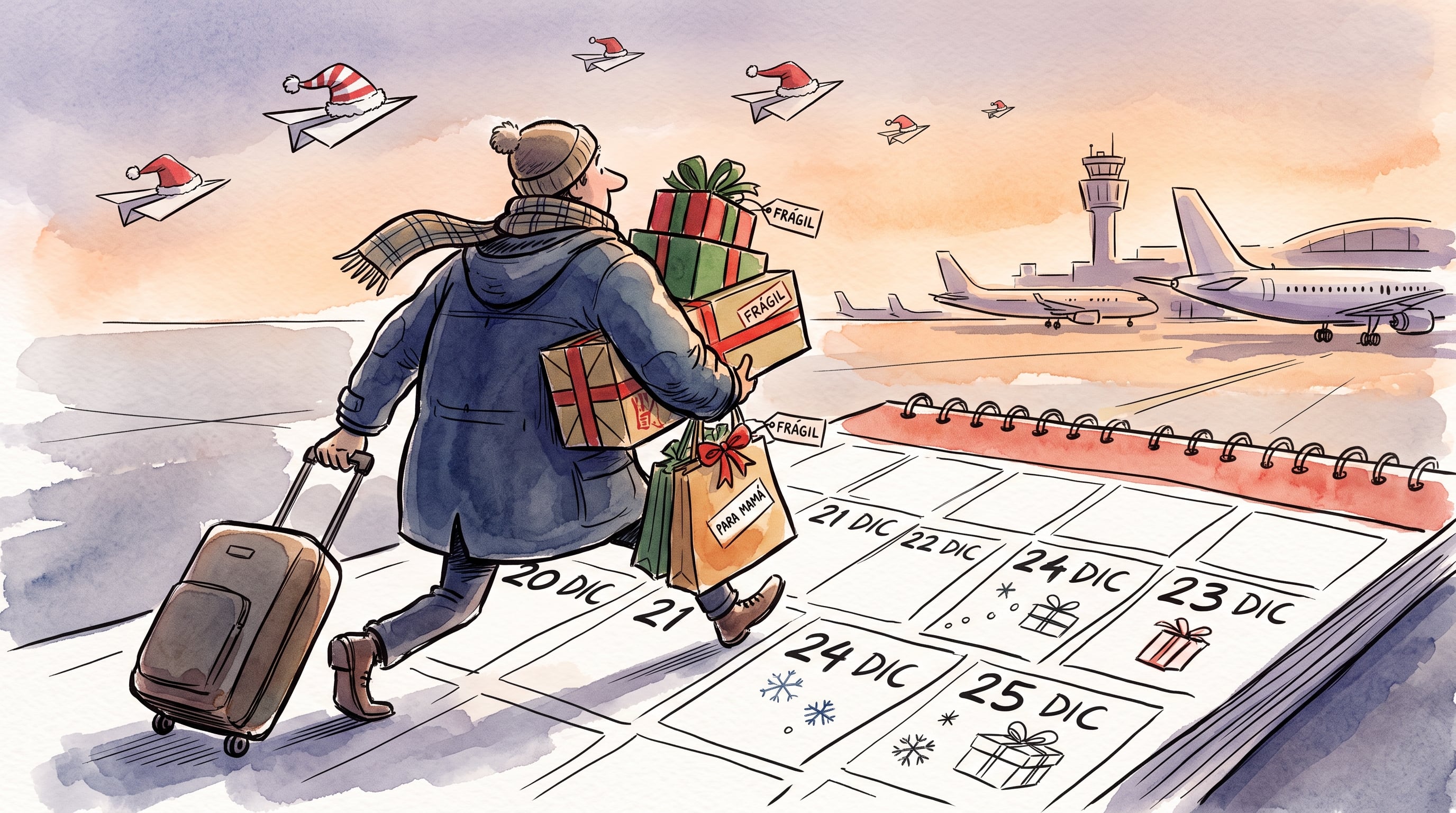 Reservar vuelos para Navidad y Año Nuevo con anticipación permite buscar más opciones antes de que la demanda de fin de año reduzca horarios, escalas y asientos (Imagen Ilustrativa Infobae)