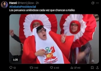 Debate 2026: usuarios convierten cruces entre candidatos en memes durante la tercera jornada en redes. Captura: X.