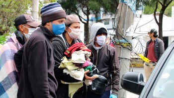 Los migrantes venezolanos esperan ser