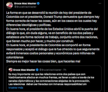 Bruce Mac Master respaldó la