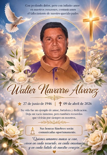 Walter Navarro Álvarez, exjugador del Deportivo Saprissa y referente del fútbol costarricense, falleció el 9 de abril de 2026 a los 79 años (Foto cortesía Marianella Navarro).