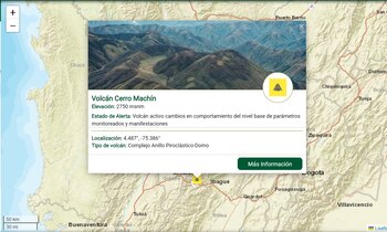 Volcán Cerro Machín - crédito SGC