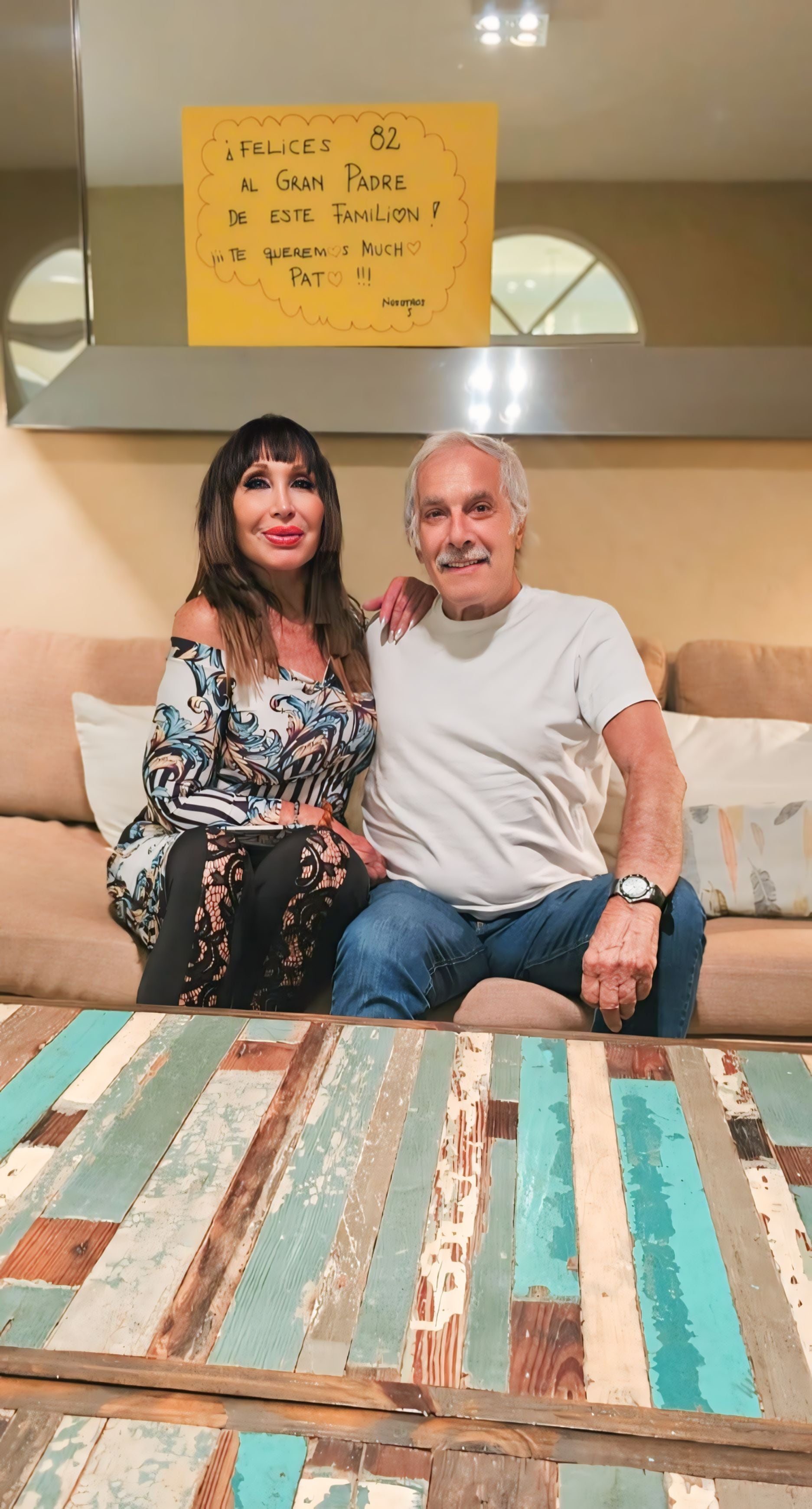 Moria Casán en el cumpleaños de Pato Galmarini