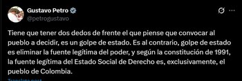 El presidente Gustavo Petro defendió