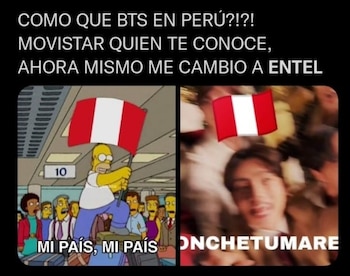 Memes sobre BTS en Perú.