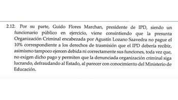 La denuncia también involucra al