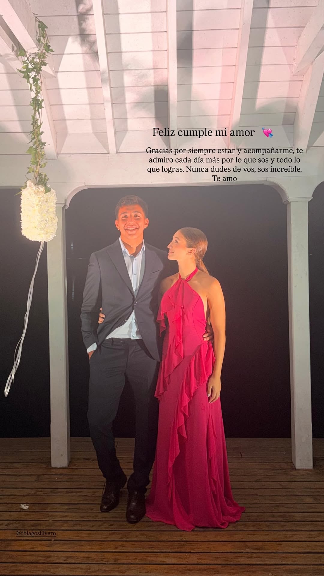 El romántico saludo de cumpleaños de Indiana Cubero a Thiago Silvero