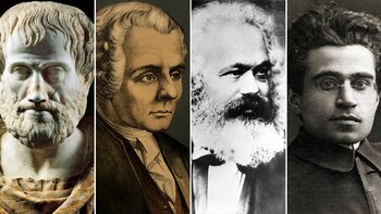 Aristóteles, Rousseau, Marx y Gramsci,