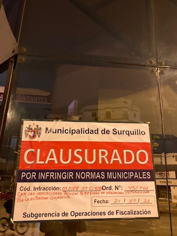 Municipalidad de Surquillo clausuró facultad