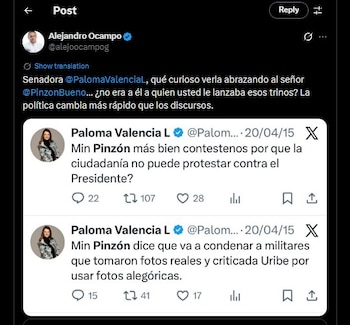 Alejandro Ocampo recordó publicaciones