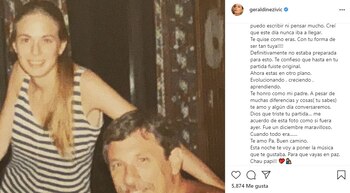 Post en Instagram de Geraldine