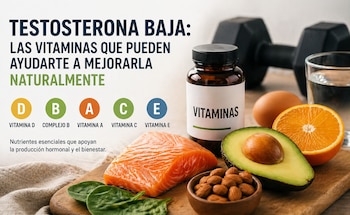 Vitaminas como la D, el complejo B, la A, C y E pueden contribuir al equilibrio hormonal cuando existe deficiencia, favoreciendo niveles saludables de testosterona de forma natural