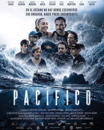 El rodaje de 'Pacífico' se realizó año y medio antes de su estreno en salas de cine y mantuvo al elenco y al equipo técnico 12 días a bordo de una embarcación - crédito cortesía Riccafilm