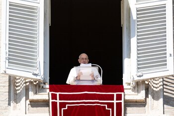 El papa durante el Angelus