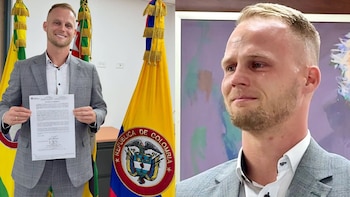 El ‘influencer’ alemán Dominc Wolf lloró al hacer el juramento como ciudadano colombiano: “Amo ser de aquí”
